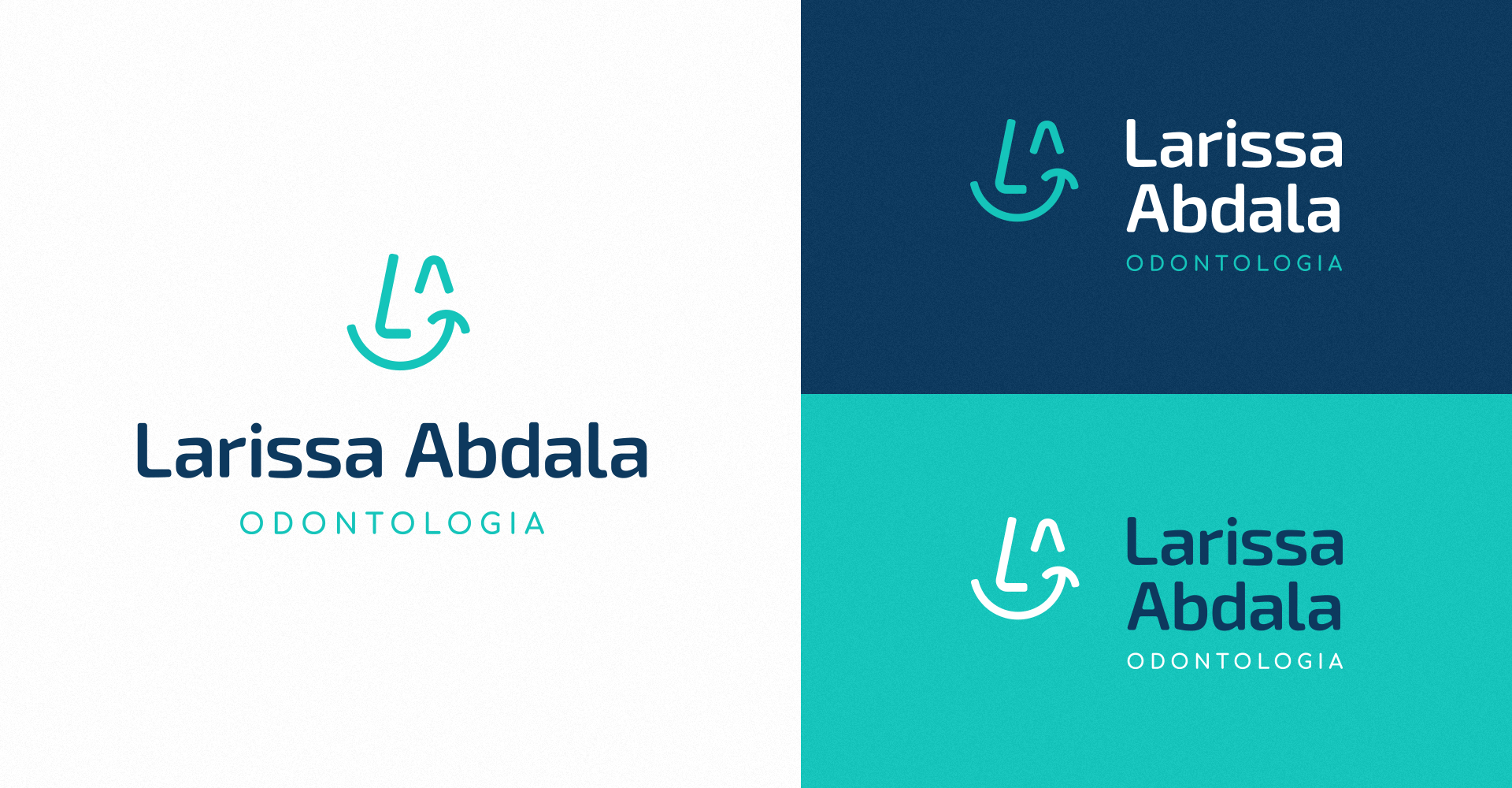 Versões do logotipo Larissa Abdala Odontologia